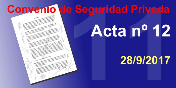 image Negociación convenio colectivo de seguridad privada || Acta nº 12 (28/09/17)