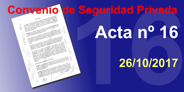 image Negociación convenio colectivo de seguridad privada || Acta nº 16 (16/10/17)