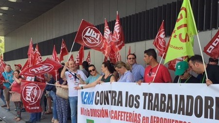 image Jornada de lucha en las cafeterias y restaurantes del aeropuerto frente a la política de Aena.