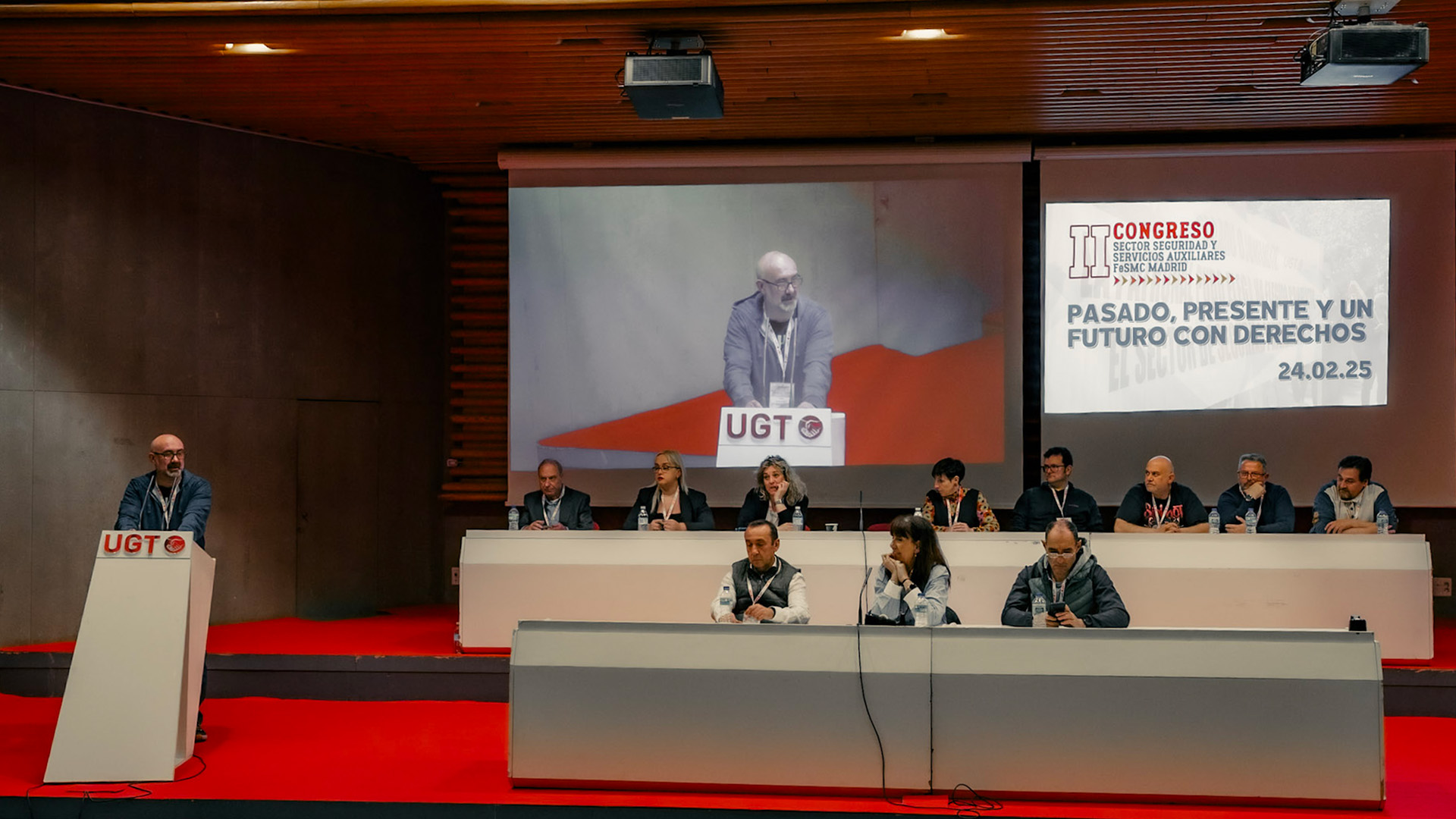 image Reelegido Secretario Sectorial de Seguridad y Servicios el compañero Angel Garcia en el II Congreso del Sector de Seguridad y Servicios de FeSMC UGT Madrid